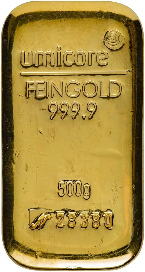500g Gold Bar — Umicore